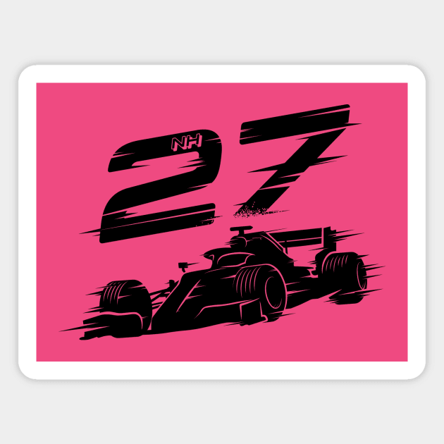 We Race On! 27 [Black] Magnet by DCLawrenceUK